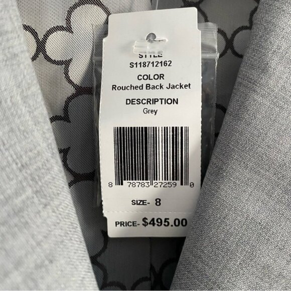 NWT Pink Tartan Grey Ruffle Blazer - Picture 4 of 4